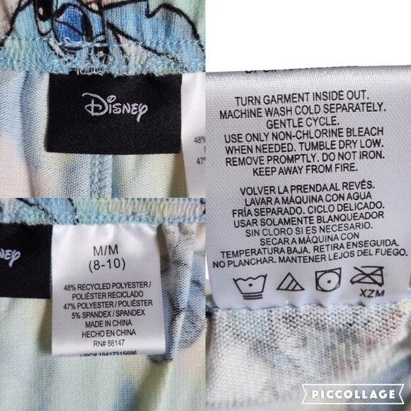 Disney Stitch print multicolor pajama sleep shorts sz M - Picture 9 of 9